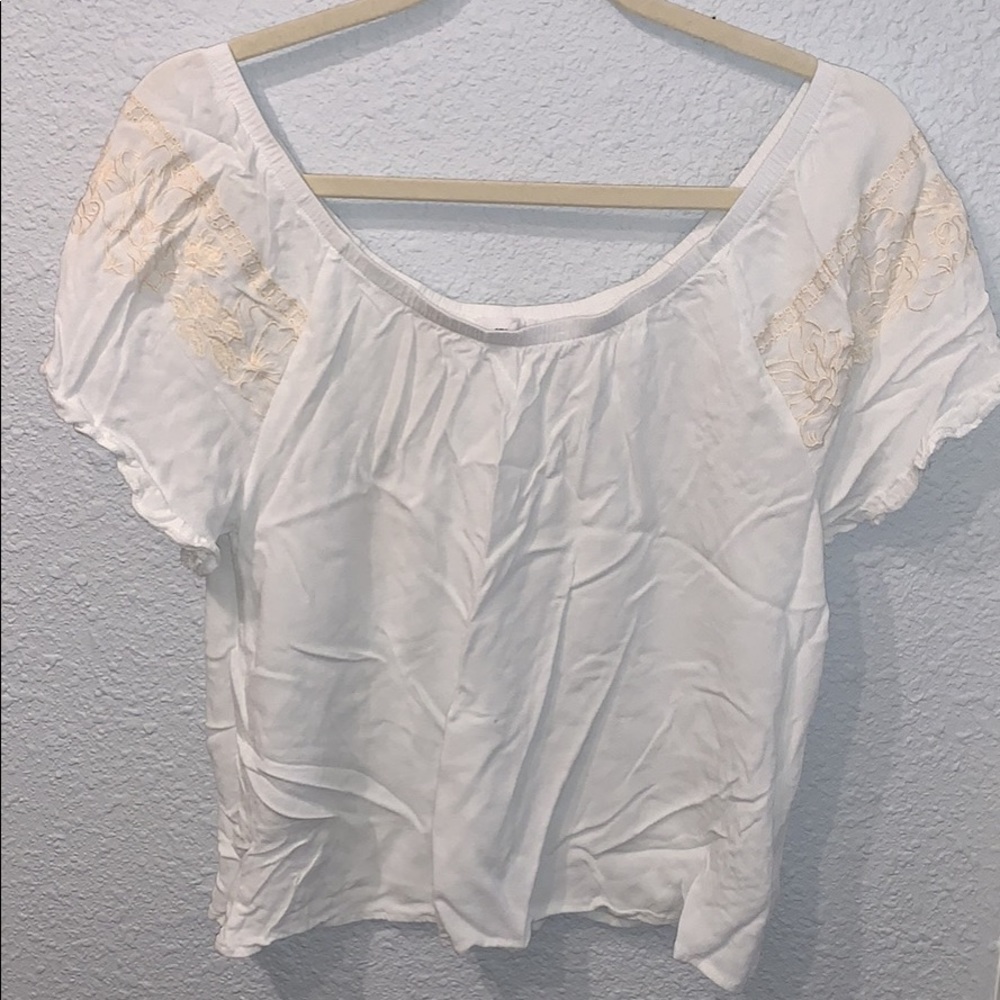 White off the shoulder top